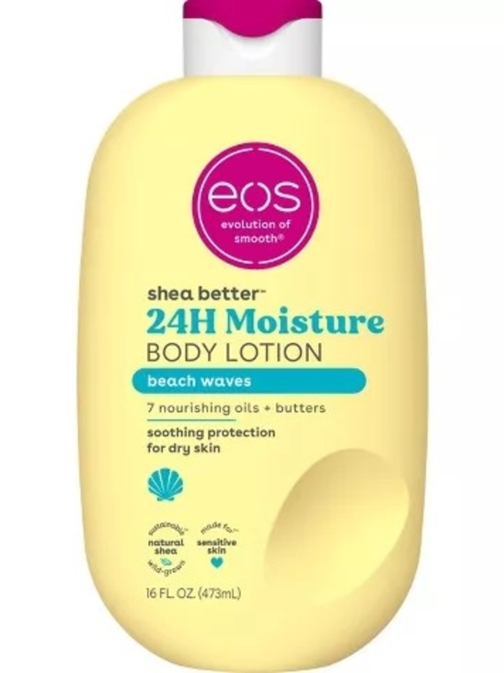 eos Shea Better Body Lotion - Beach Waves Yellow